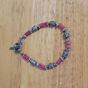 Pink Bead Bracelet Homemade
